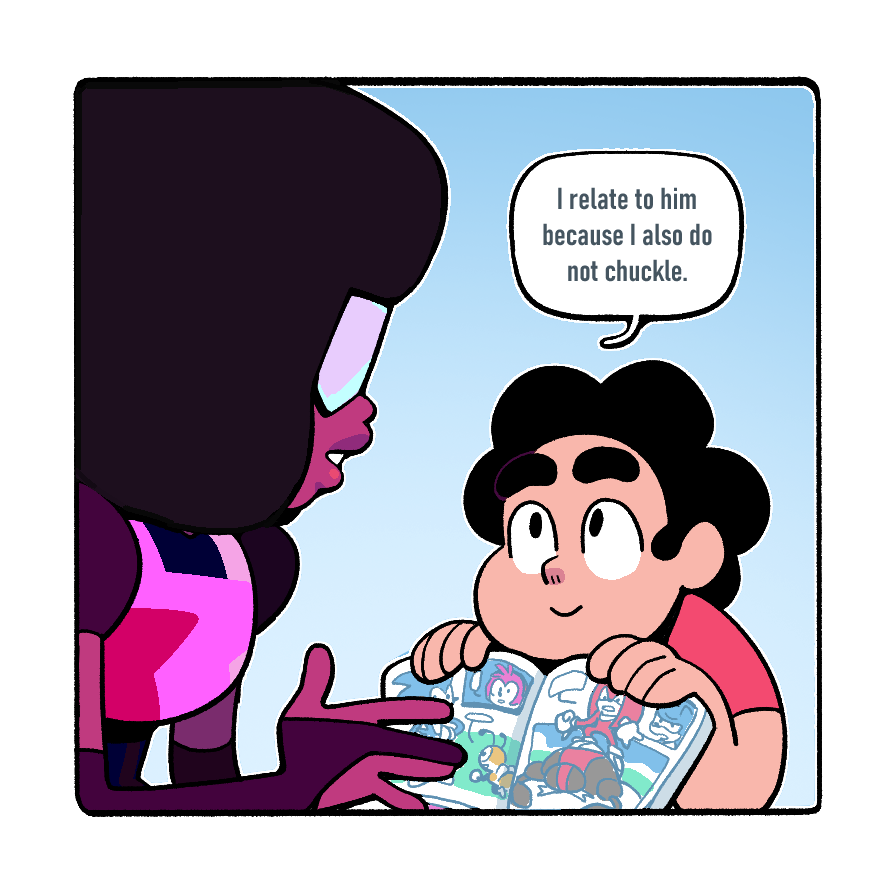 discount-supervillain, charmy bee, garnet (steven universe), knuckles the echidna, sonic the hedgehog, steven quartz universe, sonic (series), steven universe, 1boy, 1girl, afro, black hair, book, closed mouth, colored skin, holding, holding book, short hair, speech bubble, thick lips