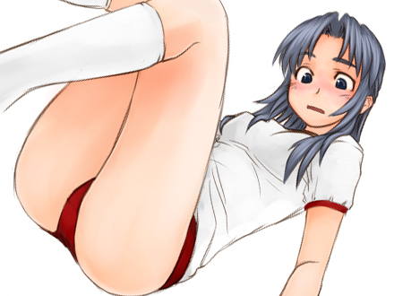 h (158cm), asakura ryoko, suzumiya haruhi no yuuutsu, lowres, 00s, 1girl, buruma, female focus, gym uniform, solo