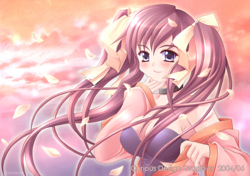 evemoina, choker, detached sleeves, hair ribbon, ribbon, twintails
