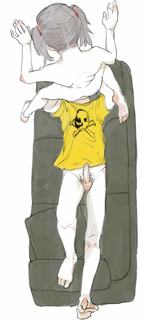 ryuko azuma, commentary, traditional media, 1boy, 1girl, couple, cunnilingus, erection, femdom, girl on top, hetero, nude, oral, penis, sitting, sitting on face, sitting on person, sketch, straddling, twintails, uncensored