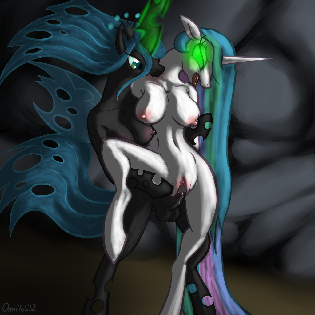 Rule34 – If it exists, there is porn of it / omnifob, princess celestia, queen chrysalis / 32329