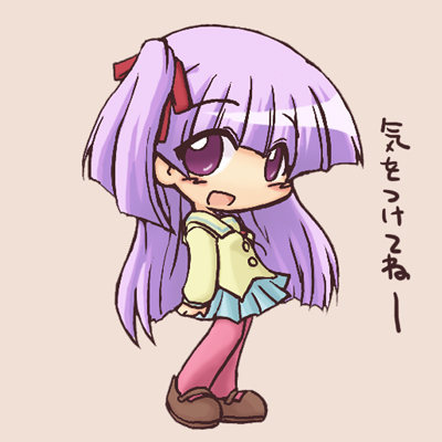 ikkyuu, kashiwagi yuuna, pani poni dash!, lowres, 00s, 1girl, chibi, female focus, pantyhose, pink pantyhose, school uniform, serafuku, solo