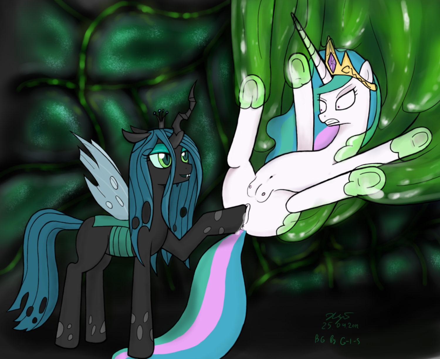 Rule34 – If it exists, there is porn of it / xyi, princess celestia, queen chrysalis / 32693