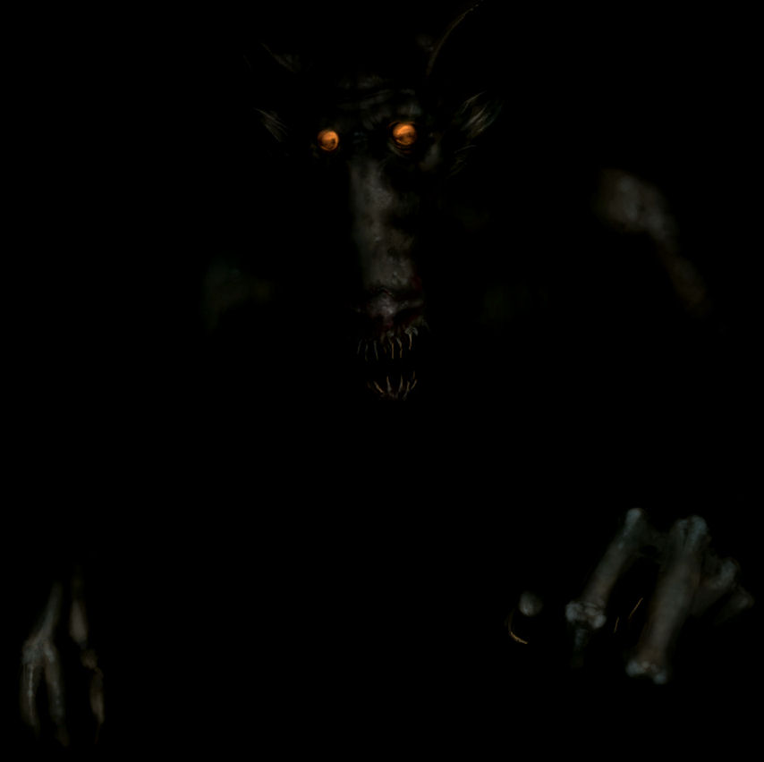 blood+, original, 00s, creepy, dark, darkness, horror (theme), monster, monster focus, no humans, teeth, yellow eyes