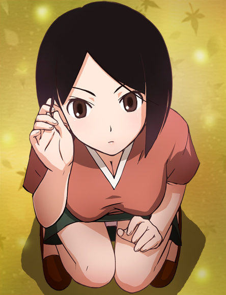 haruyama kazunori, arai chie, sayonara zetsubou sensei, 00s, 1girl, bob cut, breasts, cleavage, female focus, large breasts, panties, pantyshot, solo, underwear