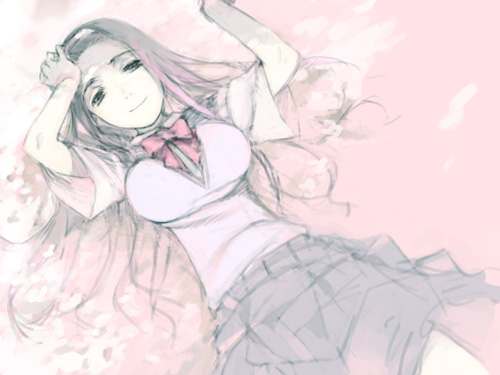 haimura kiyotaka, oguchi, kirimiya mizuki, yume miru kusuri, lowres, hairband, smile, solo