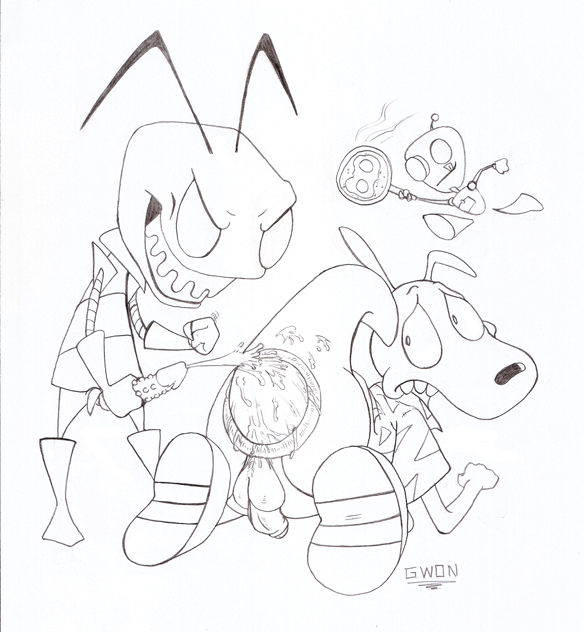 Rule34 – If it exists, there is porn of it / gwon, gir, rocko, zim / 34031