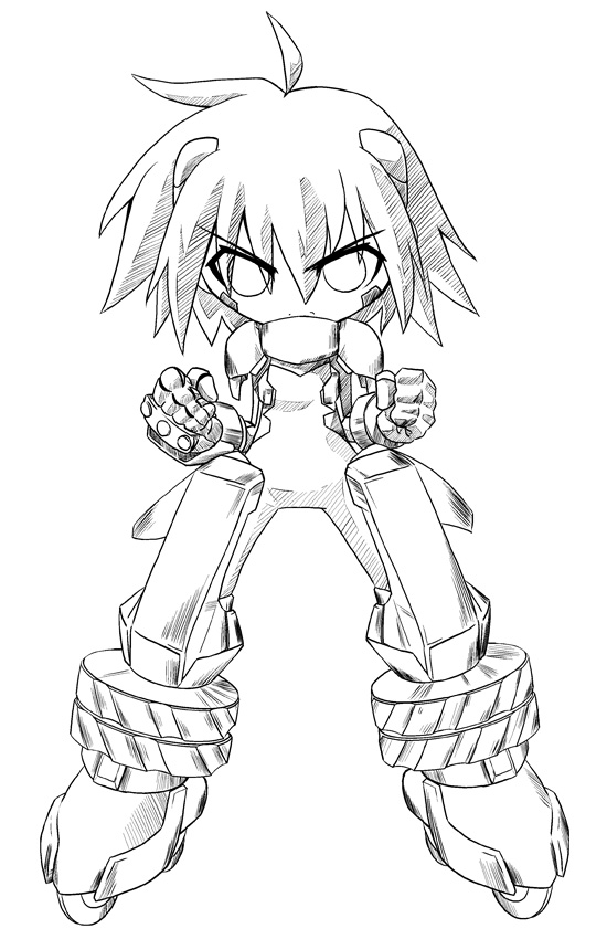 u-ka, yu lulu (uka), nove (nanoha), numbers (nanoha), lyrical nanoha, mahou shoujo lyrical nanoha, mahou shoujo lyrical nanoha strikers, 00s, 1girl, female focus, greyscale, inline skates, monochrome, roller skates, skates, solo