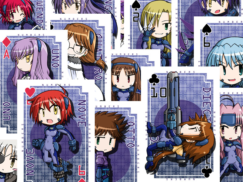 furafura, cinque (nanoha), deed (nanoha), dieci (nanoha), due (nanoha), ginga nakajima, nove (nanoha), numbers (nanoha), otto (nanoha), quattro (nanoha), sein (nanoha), sette (nanoha), tre (nanoha), uno (nanoha), wendi (nanoha), lyrical nanoha, mahou shoujo lyrical nanoha, mahou shoujo lyrical nanoha strikers, eyebrows, rotated, 00s, 6+girls, aiming, brown hair, cannon, chibi, hairband, heart, long hair, looking at viewer, multiple girls, pixel art, purple hair, red hair, spiked hair, very long hair, yellow eyes