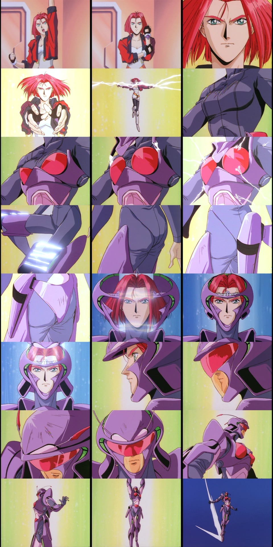 chouon senshi borgman, screencap, highres, long image, tagme, tall image, retro artstyle