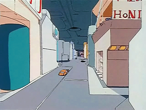 itano ichirou, jenius milia, meltrandi, queadluun-rau, sdf-1, zentradi, choujikuu yousai macross, macross, 1980s (style), animated, animated gif, anime screenshot, lowres, armor, battle, building, city, damaged, english text, engrish text, epic, mecha, no humans, oldschool, power armor, power suit, ranguage, retro artstyle, robot, ruins, spacecraft