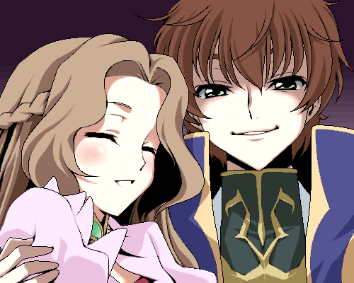 kururugi suzaku, nunnally vi britannia, code geass, lowres, 00s, just as planned (meme), meme, oekaki