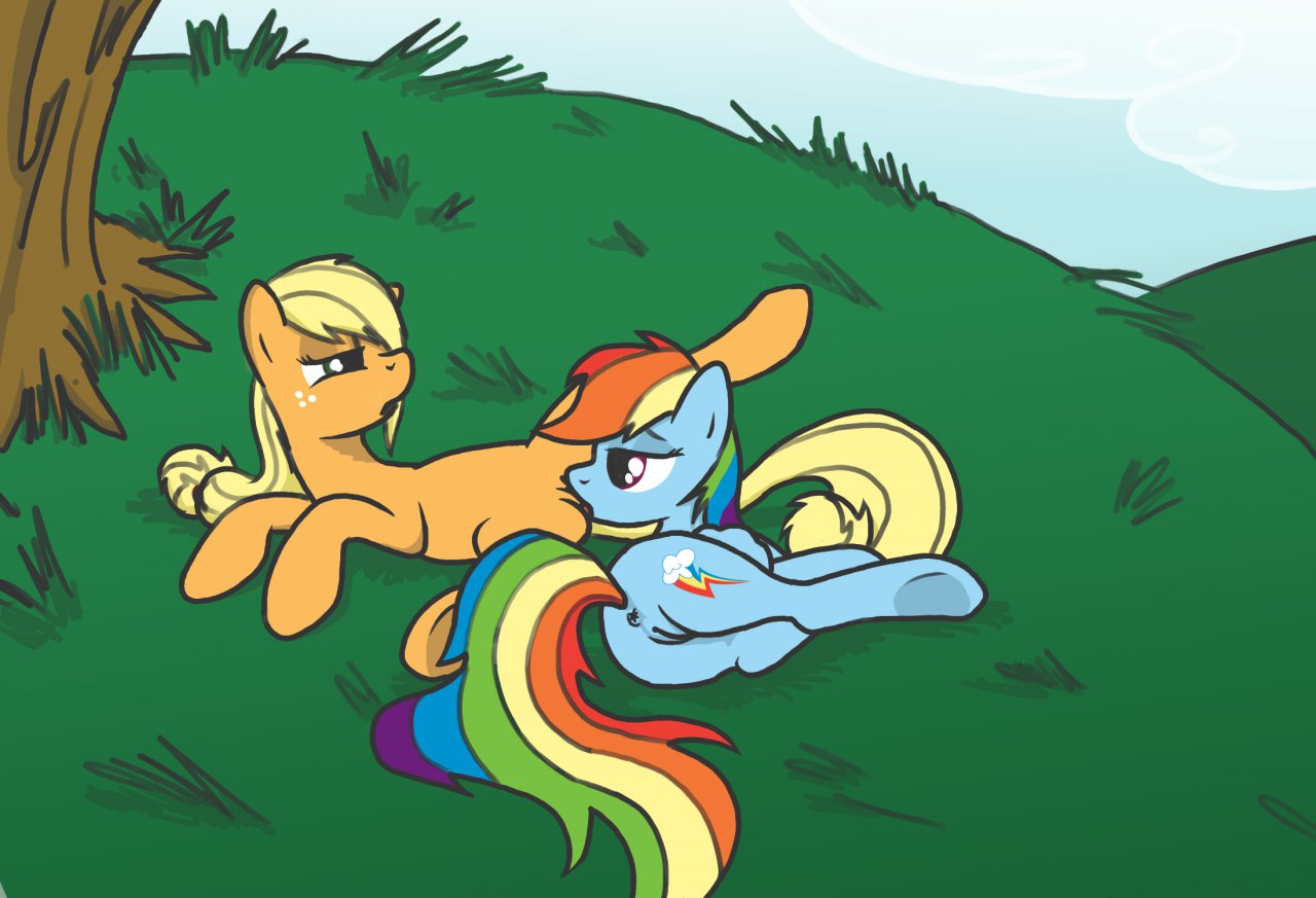 Rule34 – If it exists, there is porn of it / kowalinczi, applejack (mlp), rainbow dash (mlp) / 35132