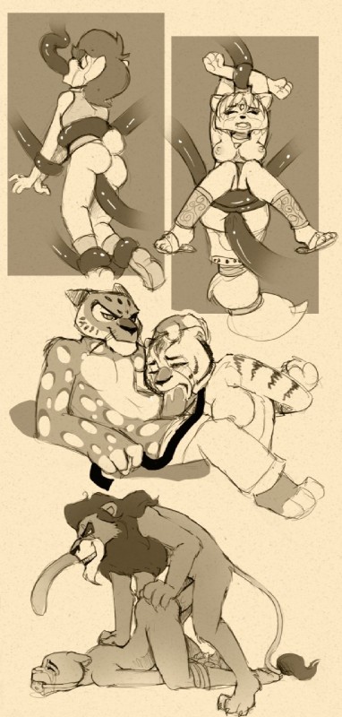 Rule34 – If it exists, there is porn of it / krystal, master tigress, nala, sally acorn, tai lung (kung fu panda) / 35596