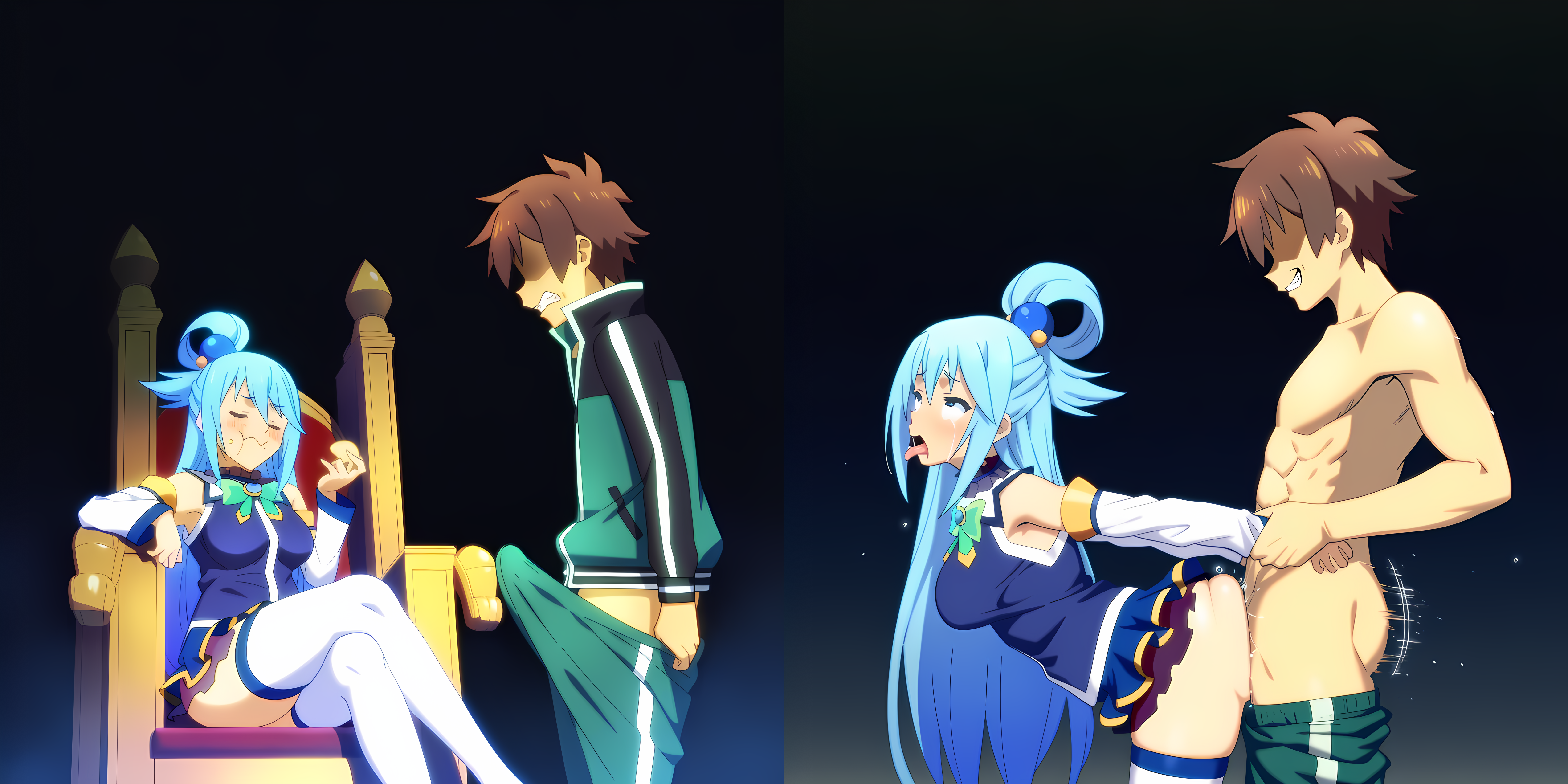 Rule34 – If it exists, there is porn of it / aqua (konosuba), satou kazuma / 8641986