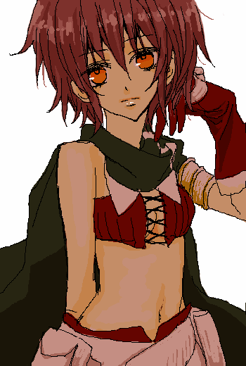 shibuya (156702), nagato yuki, thief nagato, suzumiya haruhi no tomadoi, suzumiya haruhi no yuuutsu, bad id, bad pixiv id, 00s, 1girl, armlet, female focus, jewelry, navel, solo