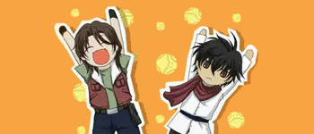 haro, lockon stratos, setsuna f. seiei, gundam, gundam 00, animated, animated gif, lowres, 00s, 2boys, icchae popotan, multiple boys