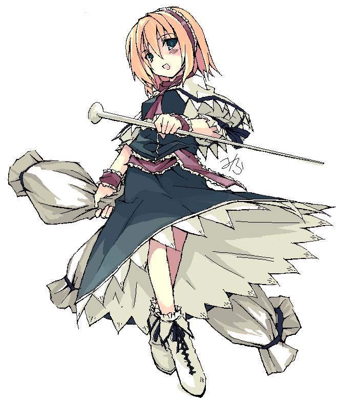 alice margatroid, touhou, 1girl, blonde hair, capelet, female focus, hairband, short hair, solo