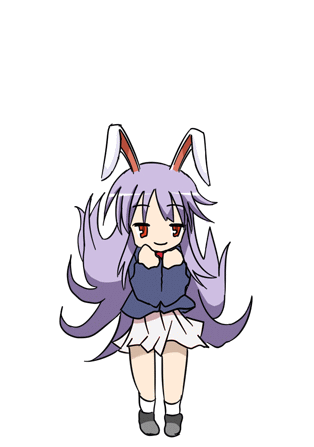 shimo (depthbomb), reisen udongein inaba, lucky star, motteke! serafuku, touhou, animated, animated gif, lowres, 1girl, animal ears, female focus, parody, rabbit ears, solo