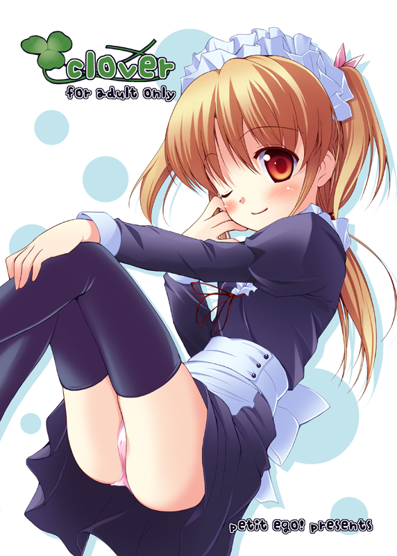 nullken, character request, source request, maid, panties, pantyshot, solo, thighhighs, underwear