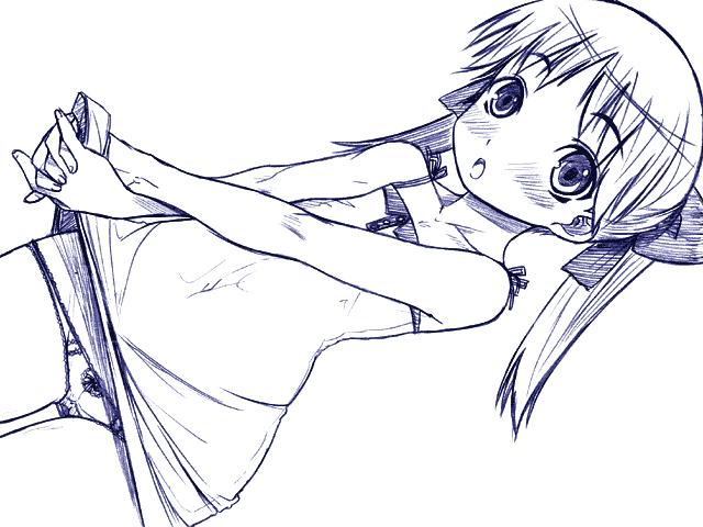 chikuwa (artist), chikuwa (tikuwa), original, 1girl, female focus, monochrome, panties, purple theme, solo, underwear