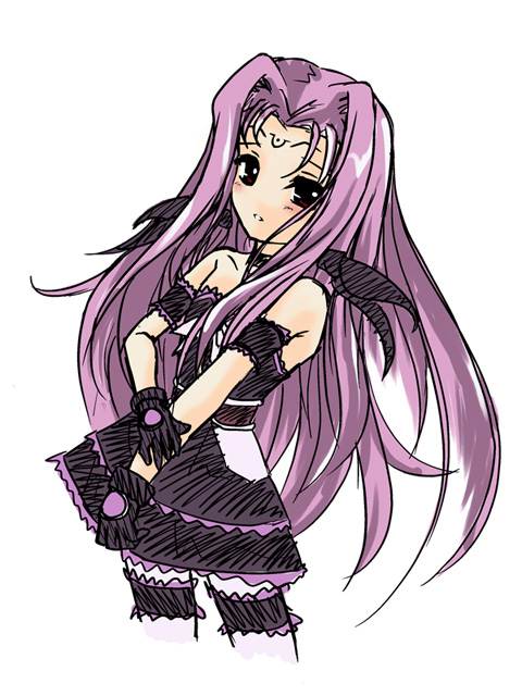frapowa, asclepius (nanoha), lutecia, lutecia alpine, lyrical nanoha, mahou shoujo lyrical nanoha, mahou shoujo lyrical nanoha strikers, 00s, 1girl, bow, facial mark, female focus, forehead mark, gloves, magical girl, pantyhose, solo