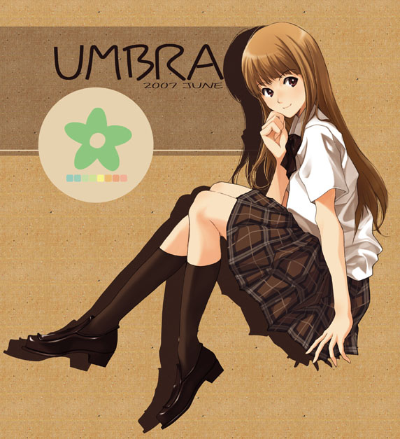 wakatsuki sana, original, kneehighs, legs, school uniform, serafuku, skirt, socks, solo