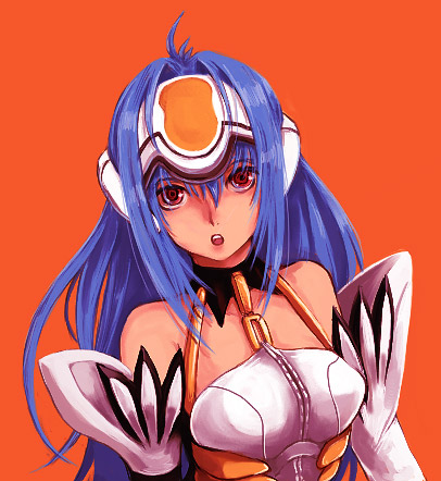 kara (color), kos-mos, xenosaga, xenosaga episode i, lowres, 00s, 1girl, female focus, simple background, solo