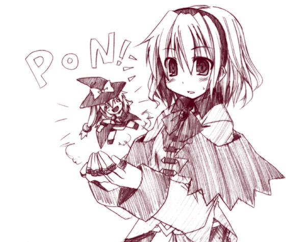 yuuki eishi, alice margatroid, touhou, 1girl, female focus, monochrome, pink theme, sketch, solo