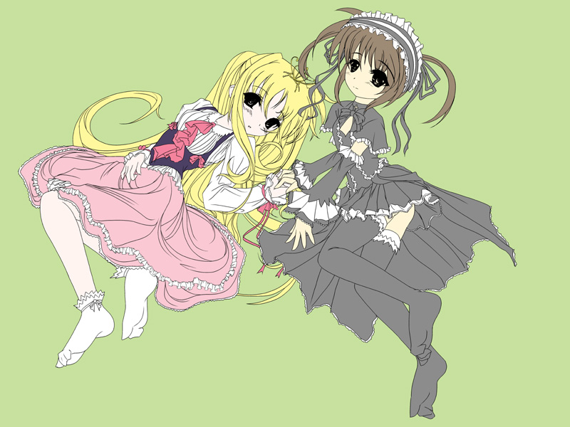 frapowa, fate testarossa, takamachi nanoha, lyrical nanoha, mahou shoujo lyrical nanoha, 00s, dress, goth fashion, gothic lolita, lolita fashion, thighhighs