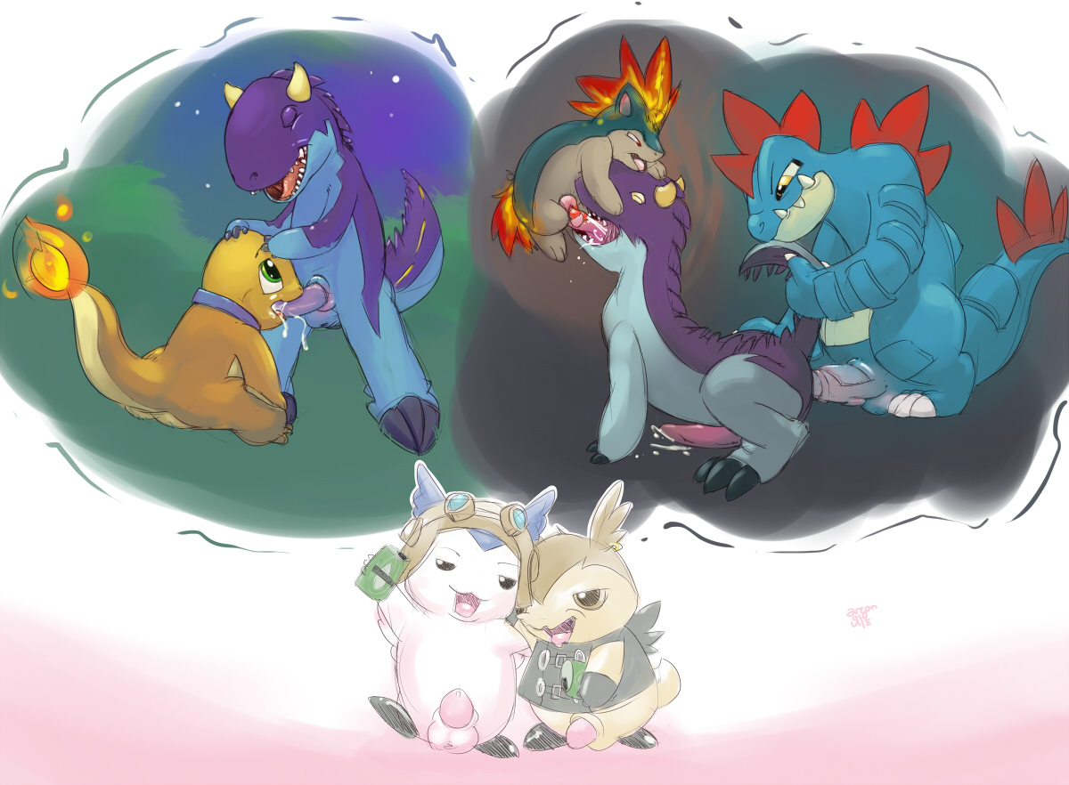 Rule34 – If it exists, there is porn of it / argon vile, shiron, charmander, feraligatr, quilava, ranshiin / 38520