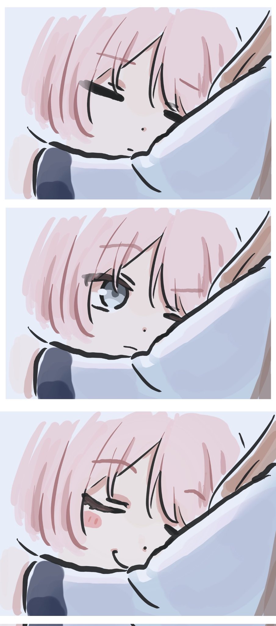 lyy, chihaya anon, nagasaki soyo, bang dream!, bang dream! it's mygo!!!!!, highres, 2girls, blush, brown hair, closed mouth, grey eyes, hug, multiple girls, pink hair, smile, yuri