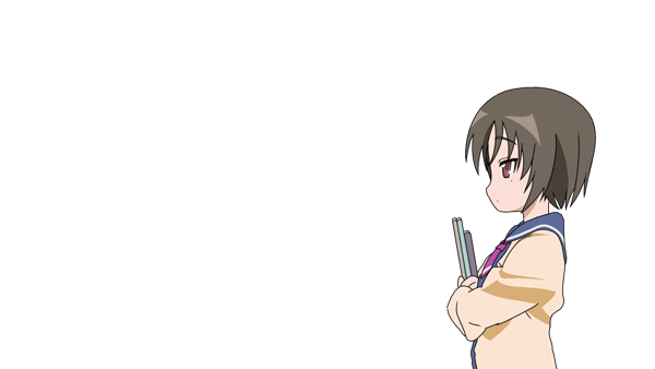 kashiwaba tomoe, lucky star, motteke! serafuku, rozen maiden, animated, animated gif, 1girl, blue sailor collar, female focus, mole, mole under eye, parody, sailor collar, solo, transparent background