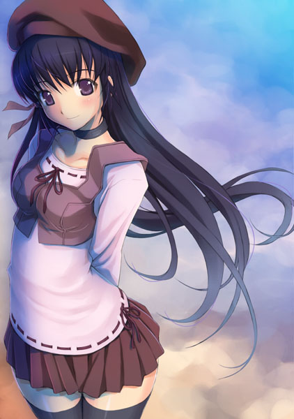 mikazuki akira!, shihou matsuri, sola, tagme, 00s, solo, thighhighs, zettai ryouiki