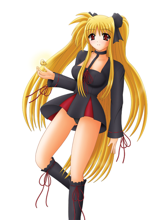 yamaguchi ugou, fate testarossa, lyrical nanoha, mahou shoujo lyrical nanoha, mahou shoujo lyrical nanoha strikers, 00s, long hair, solo, very long hair