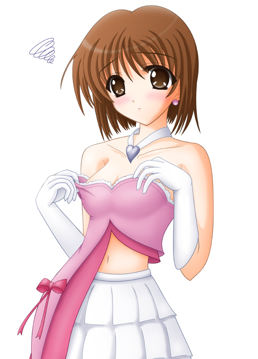 yamaguchi ugou, hagiwara yukiho, idolmaster, idolmaster (classic), idolmaster 1, 00s, 1girl, cute & girly (idolmaster), female focus, short hair, solo