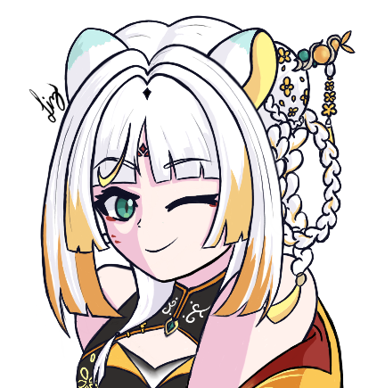 taiga toragami, chromashift, animal ears, blue eyes, tiger ears, virtual youtuber, white hair