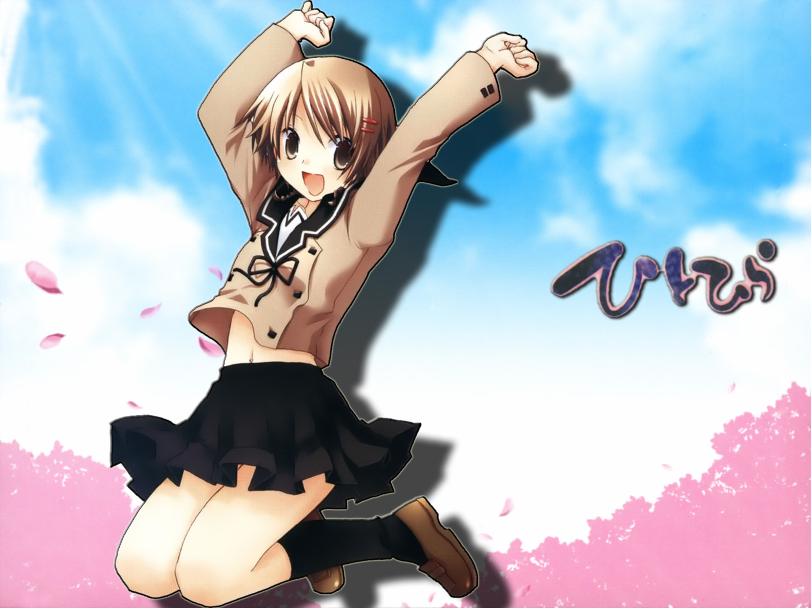 asai mugi, hitohira, highres, tagme, 00s, brown shoes, school uniform, serafuku, shoes, solo
