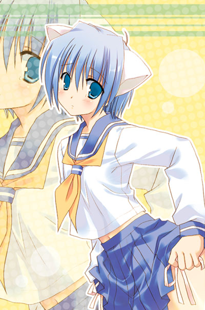 sesena yau, ayasaki hayate, hayate no gotoku!, 00s, 1boy, animal ears, cat boy, cat ears, crossdressing, crossdressing (mtf), male focus, school uniform, skirt, solo, trap