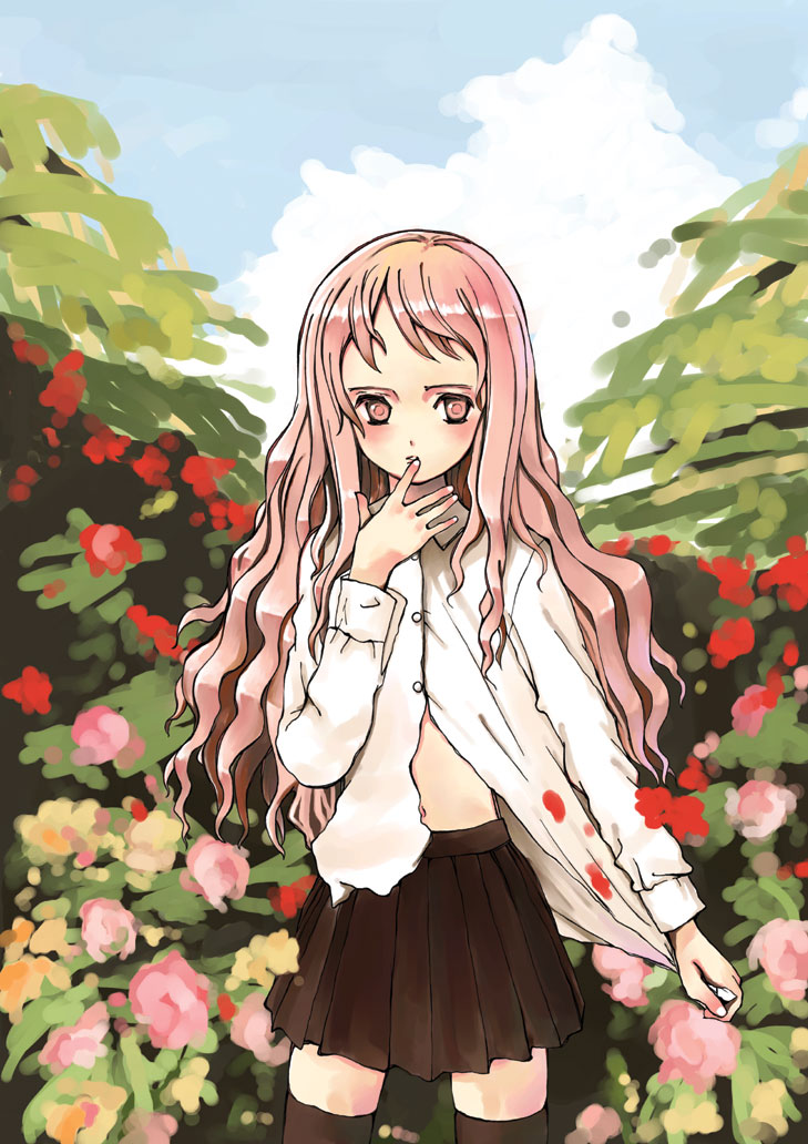 yamamoto shima, louise francoise le blanc de la valliere, zero no tsukaima, tagme, 00s, solo, thighhighs, zettai ryouiki