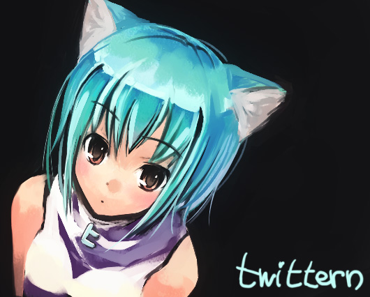 refeia, twit-tan, twitter, 1girl, animal ears, cat ears, female focus, solo