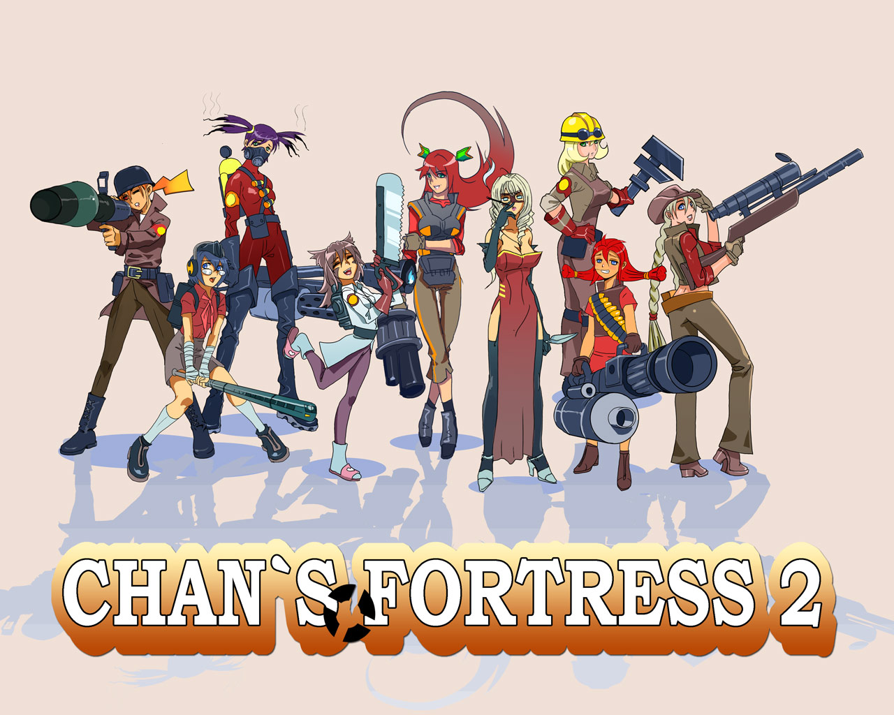 smolev, banhammer-tan, dvach-tan, excavator-tan, russia-onee-sama, slavya-tan, unyl-tan, ussr-tan, uvao-tan, vl80-tan, 2ch.ru, ru-chans, team fortress 2, tf2, cosplay, everyone, genderswap, mascot