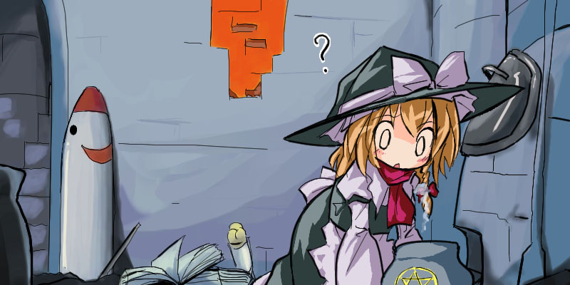 neki-t, kirisame marisa, mimi-chan, touhou, touhou (pc-98), 1girl, blonde hair, female focus, hat, solo, witch, witch hat