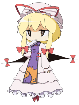 mzh, yakumo yukari, touhou, lowres, 1girl, chibi, female focus, full body, solo, standing