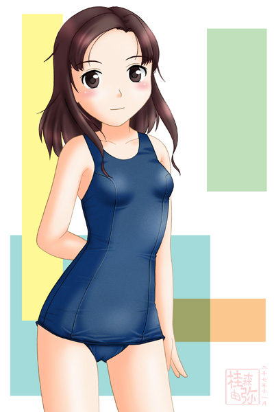 neopure, kawada tomoko, kimi kiss, one-piece swimsuit, school swimsuit, swimsuit