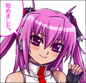 goli, goli matsumoto, mizushiro celica, beatmania iidx, beatmania iidx 6th style, bemani, lowres, translated, 1girl, bare shoulders, blush, female focus, gloves, headphones, pink eyes, pink hair, short twintails, solo, twintails