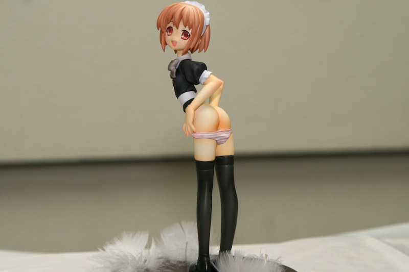 photo (medium), ass, figure, maid, panties, panty pull, solo, thighhighs, underwear