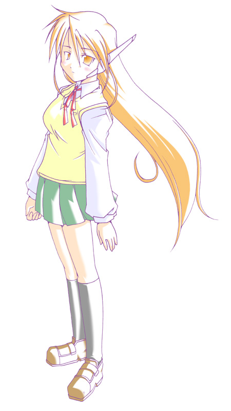 nagase takeshi, serio (to heart), to heart, to heart (series), kneehighs, school uniform, serafuku, socks, solo