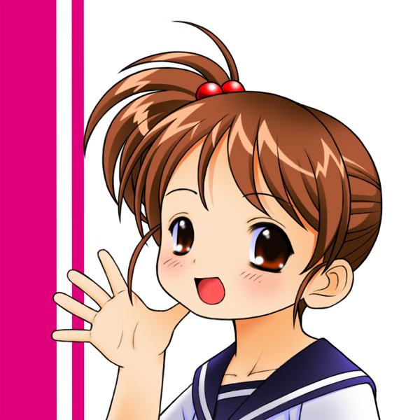 kusunoki masashige, kyon no imouto, suzumiya haruhi no yuuutsu, 00s, ponytail, school uniform, serafuku, side ponytail, solo