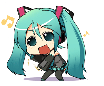 hatsune miku, vocaloid, animated, animated gif, lowres, 1girl, aqua hair, chibi, dancing, female focus, long hair, solo, the monkey, thighhighs, twintails, very long hair